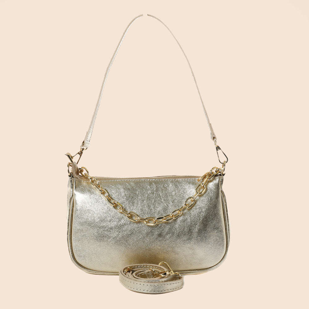 CHAIN HANDLE CLUTCH BAG