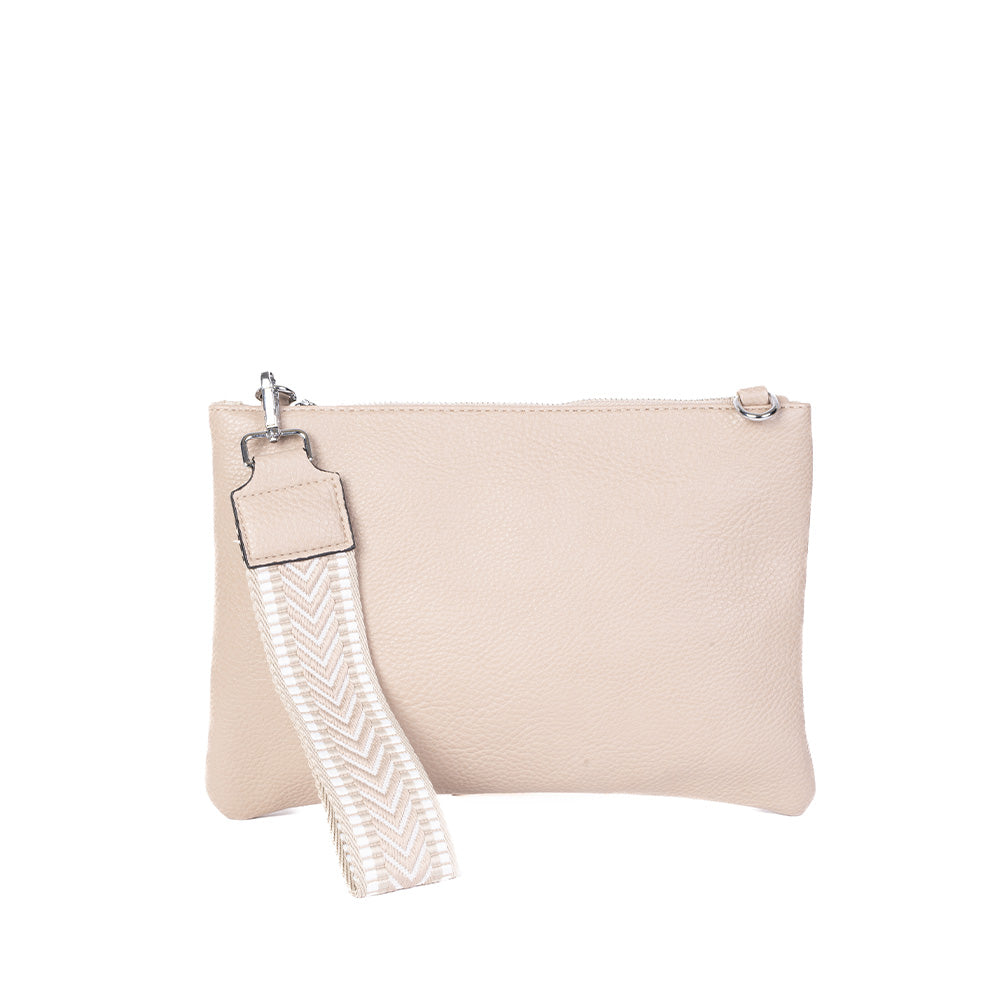 BORSA POCHETTE RETTANGOLARE CON ZIP FRONTALE