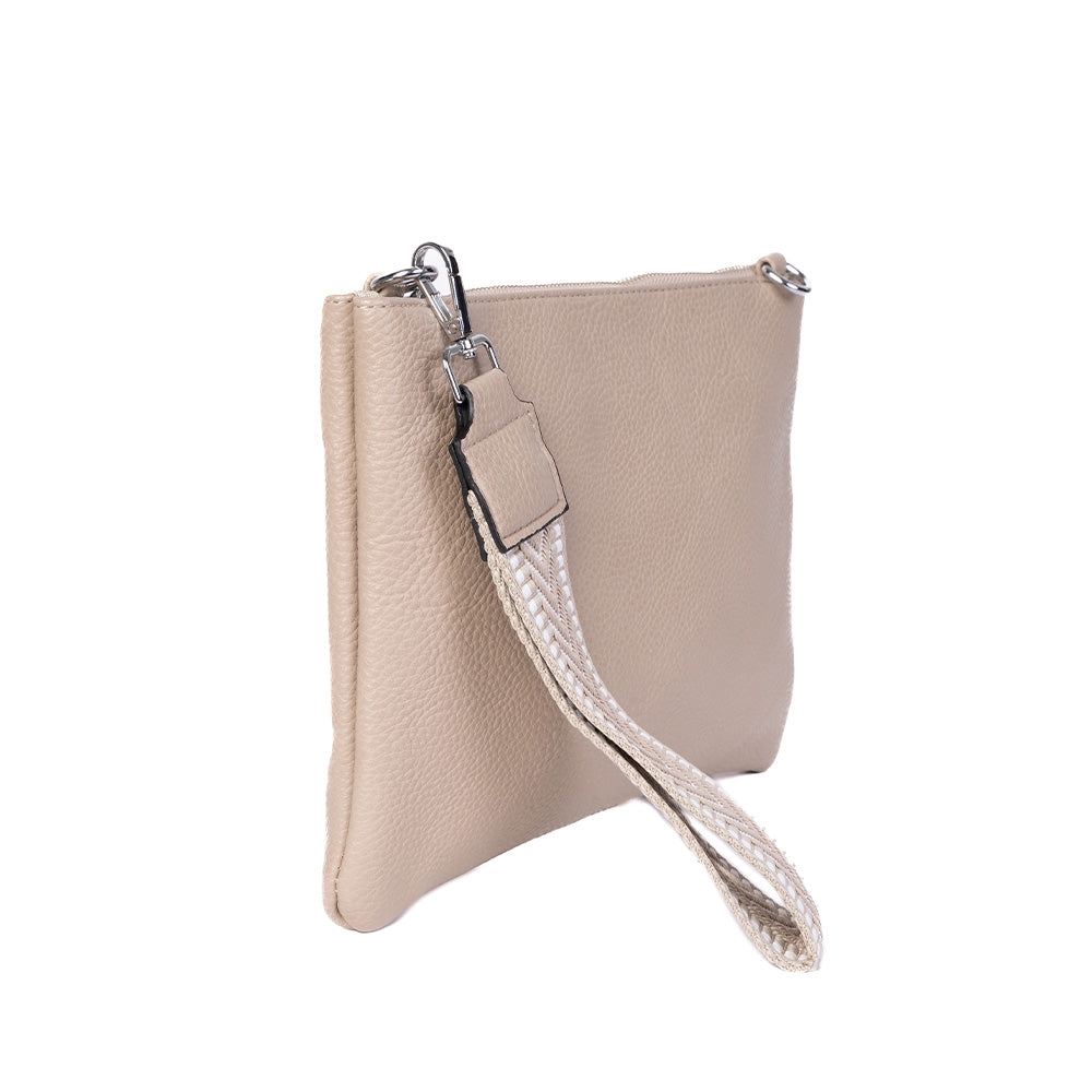 BORSA POCHETTE RETTANGOLARE CON ZIP FRONTALE