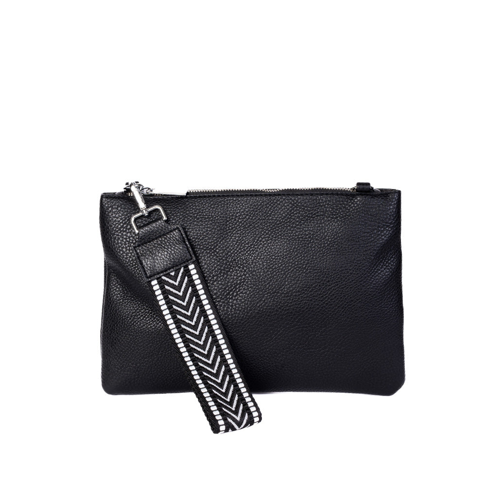 BORSA POCHETTE RETTANGOLARE CON ZIP FRONTALE