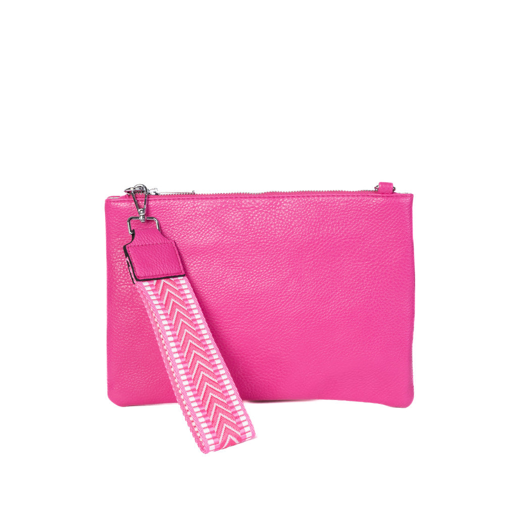 BORSA POCHETTE RETTANGOLARE CON ZIP FRONTALE