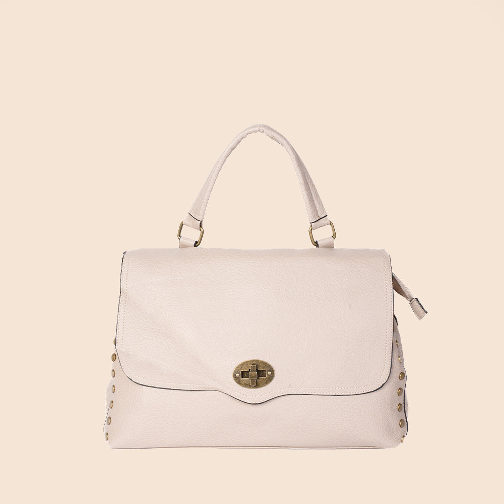 BORSA MANO STILE POSTINA BORCHIE LATERALI