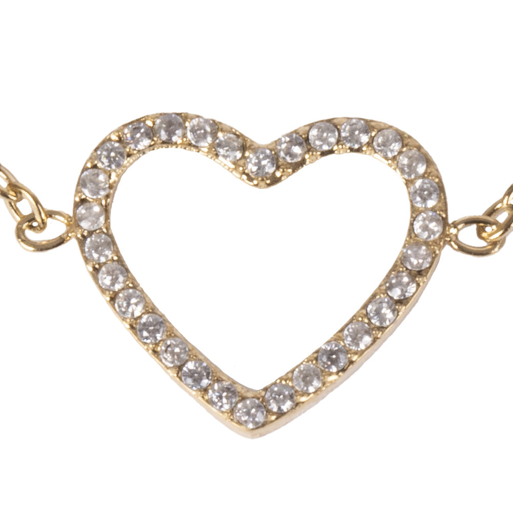 BRACCIALE MORBIDO CUORE CON STRASS