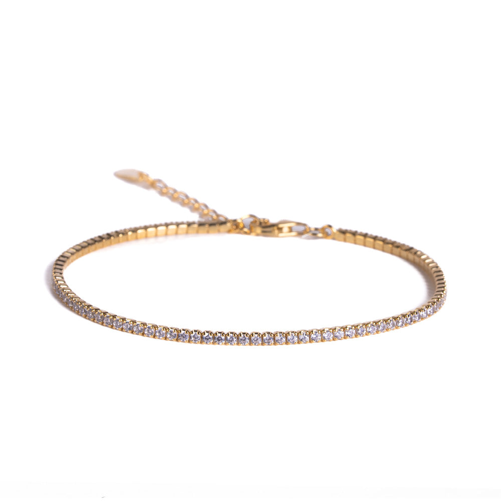 BRACCIALE MODELLO TENNIS IN ARGENTO S925 ZIRCONDI 1 MM