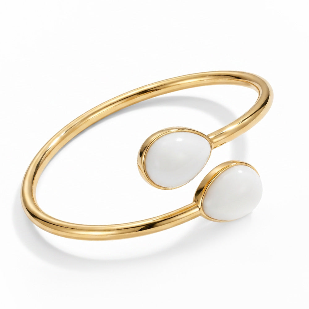 BRACCIALE RIGIDO CON GOCCE COLORATE ALLE ESTREMITA'