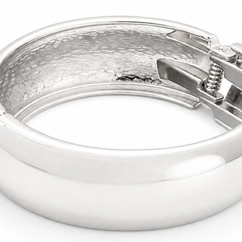 BRACCIALE RIGIDO CIRCOLARE LUCIDO CON MOLLA