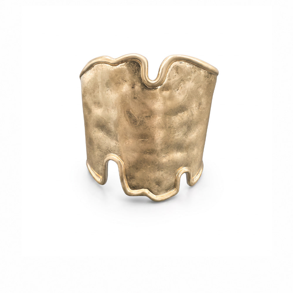 BRACCIALE RIGIDO CON MARGINI IRREGOLARI SATINATO