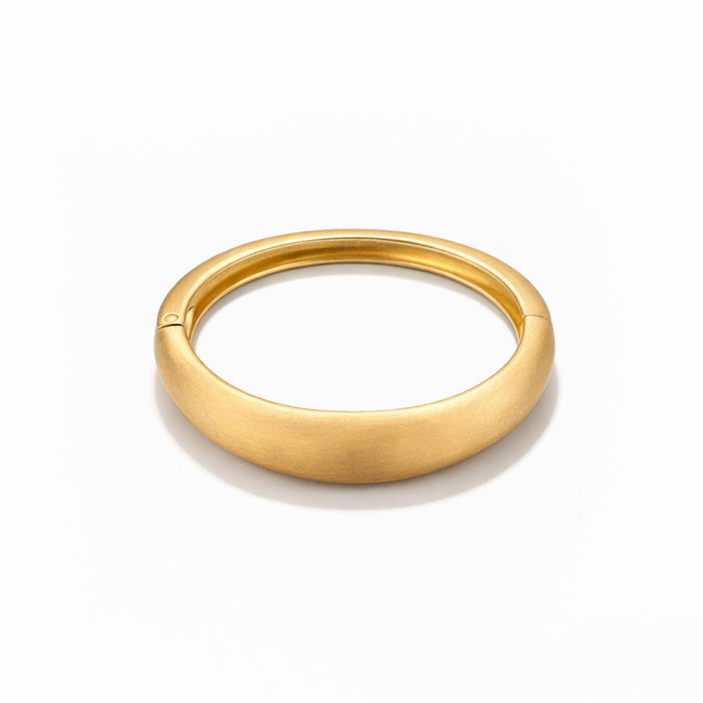 BRACCIALE RIGIDO EFFETTO RIGATO CON CHIUSURA A MOLLA