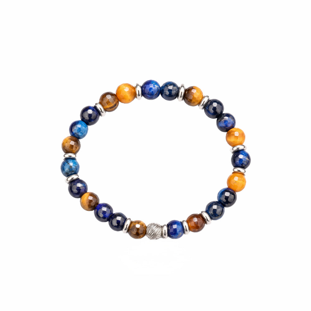 BRACCIALE ELASTICO CON PIETRE DURE COLORATE