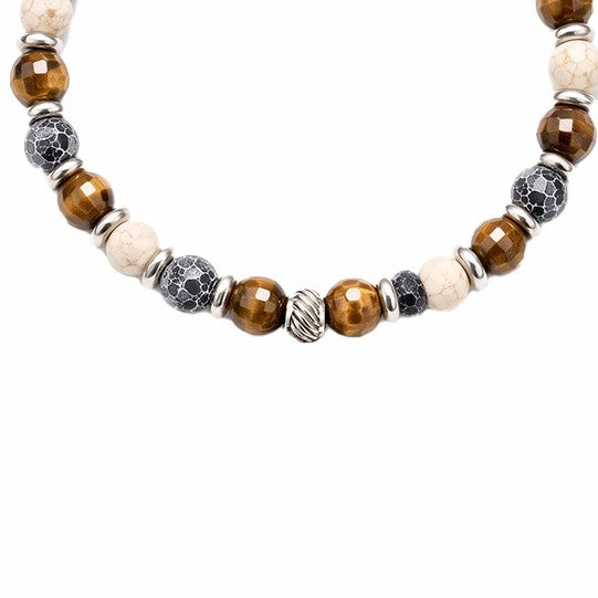 BRACCIALE ELASTICO CON PIETRE DURE COLORATE