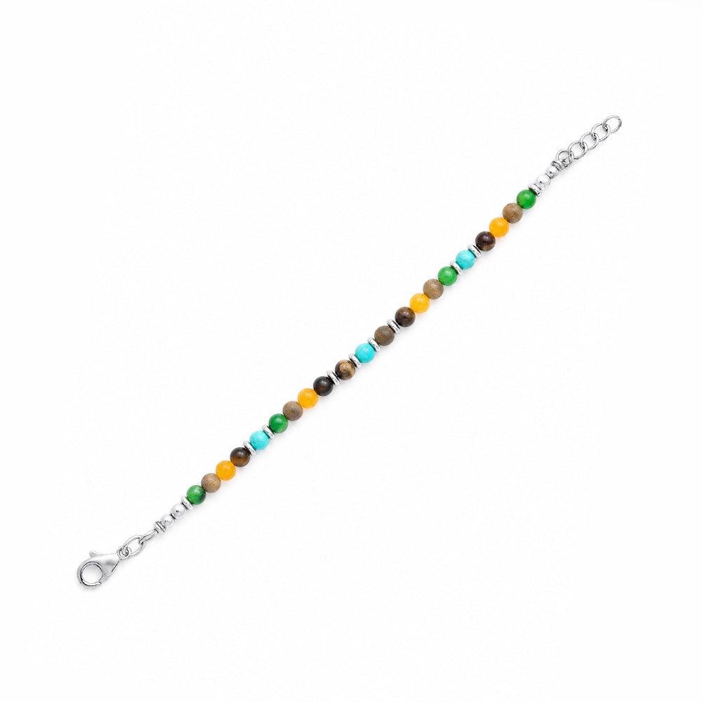 BRACCIALE  CON PIETRE DURE COLORATE