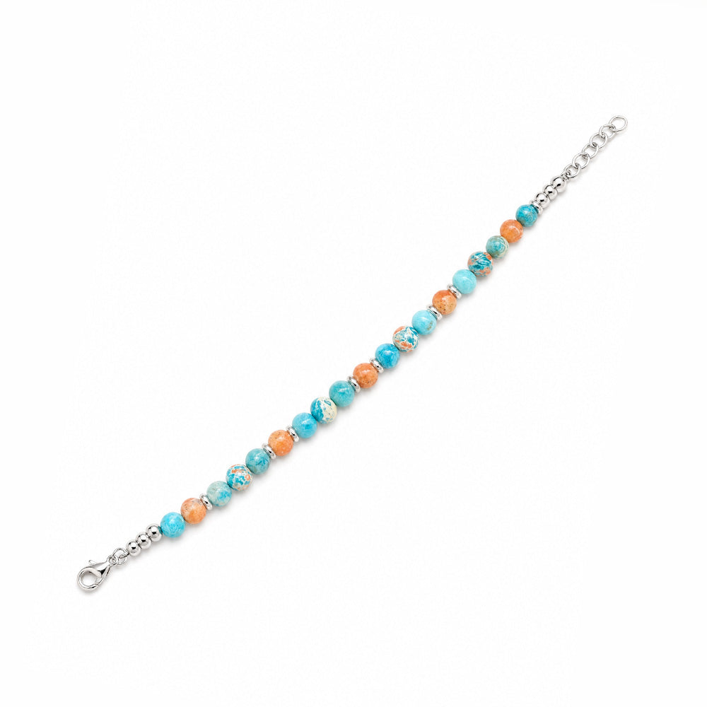 BRACCIALE  CON PIETRE DURE COLORATE