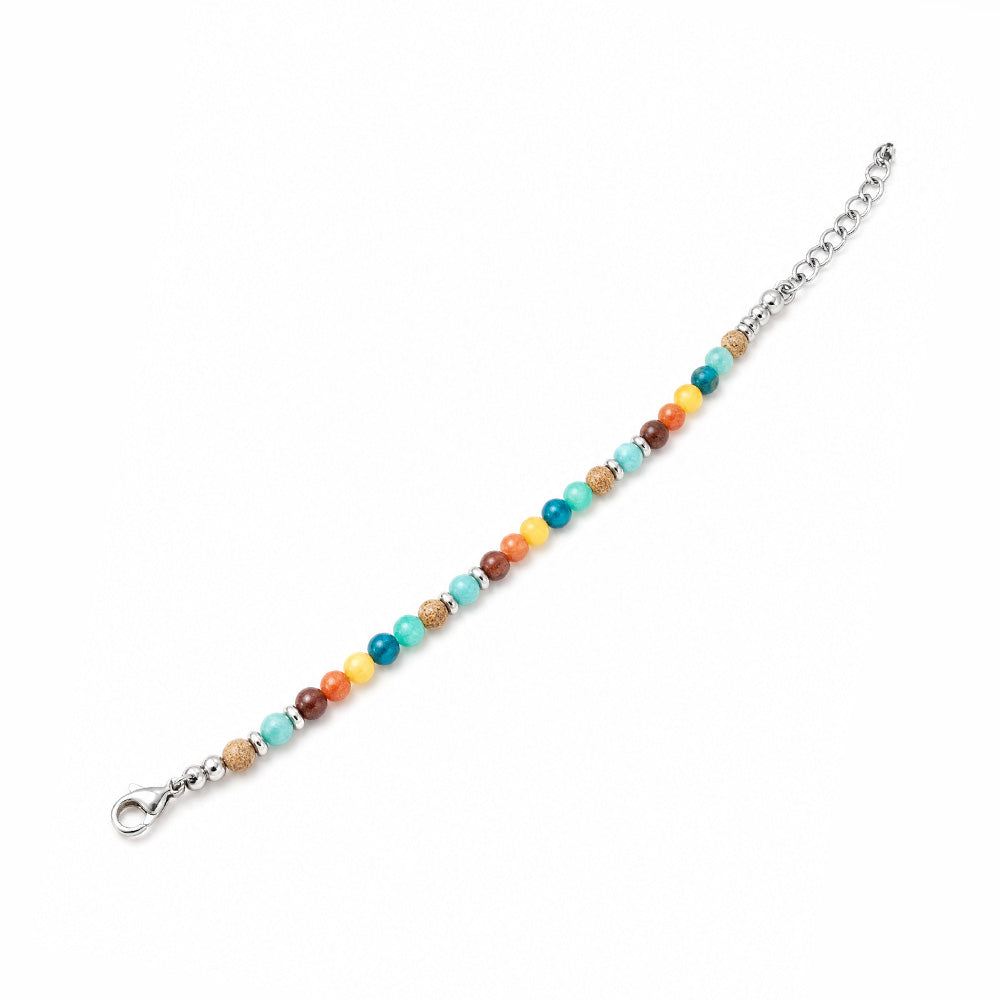 BRACCIALE  CON PIETRE DURE COLORATE