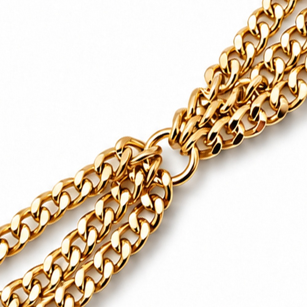BRACCIALE A TRIPLA CATENA A GRUMETTA CON CHIUSURA A T
