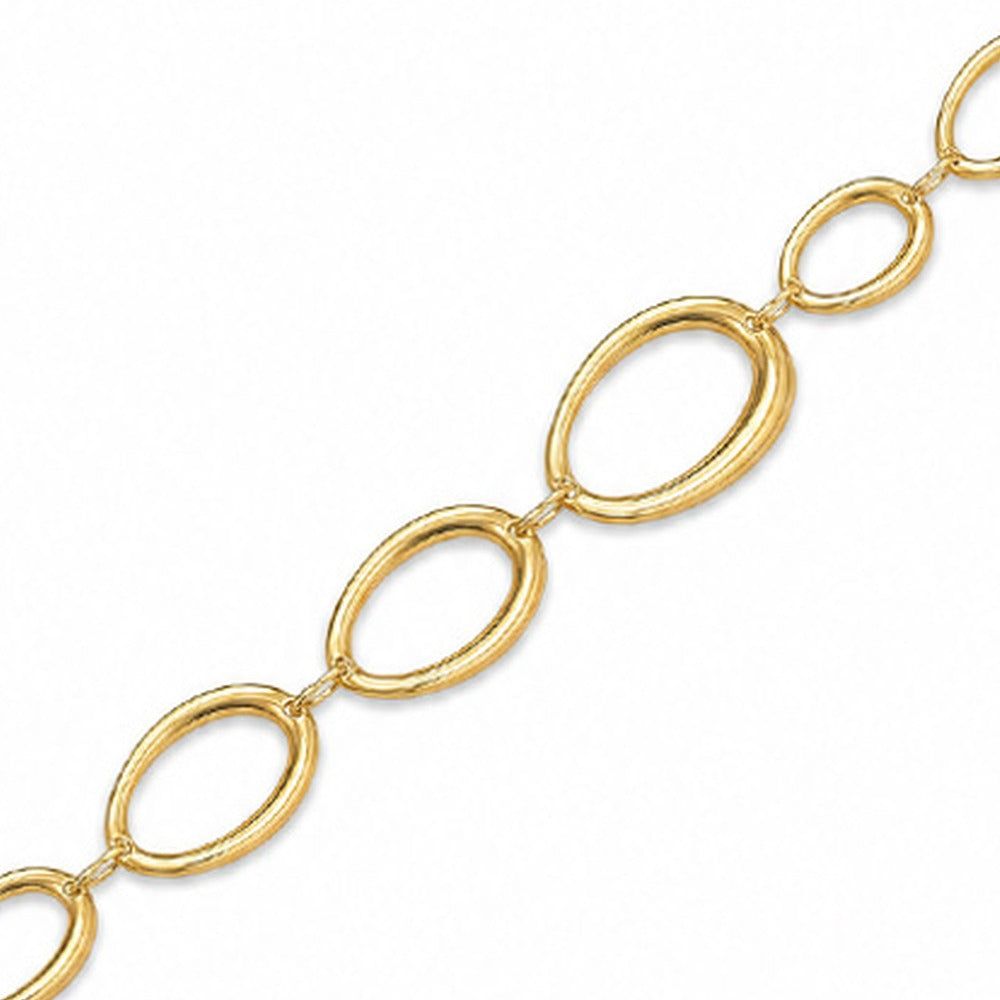 BRACCIALE CON COMPONENTI OVALI CRESCENTI VERSO IL CENTRO