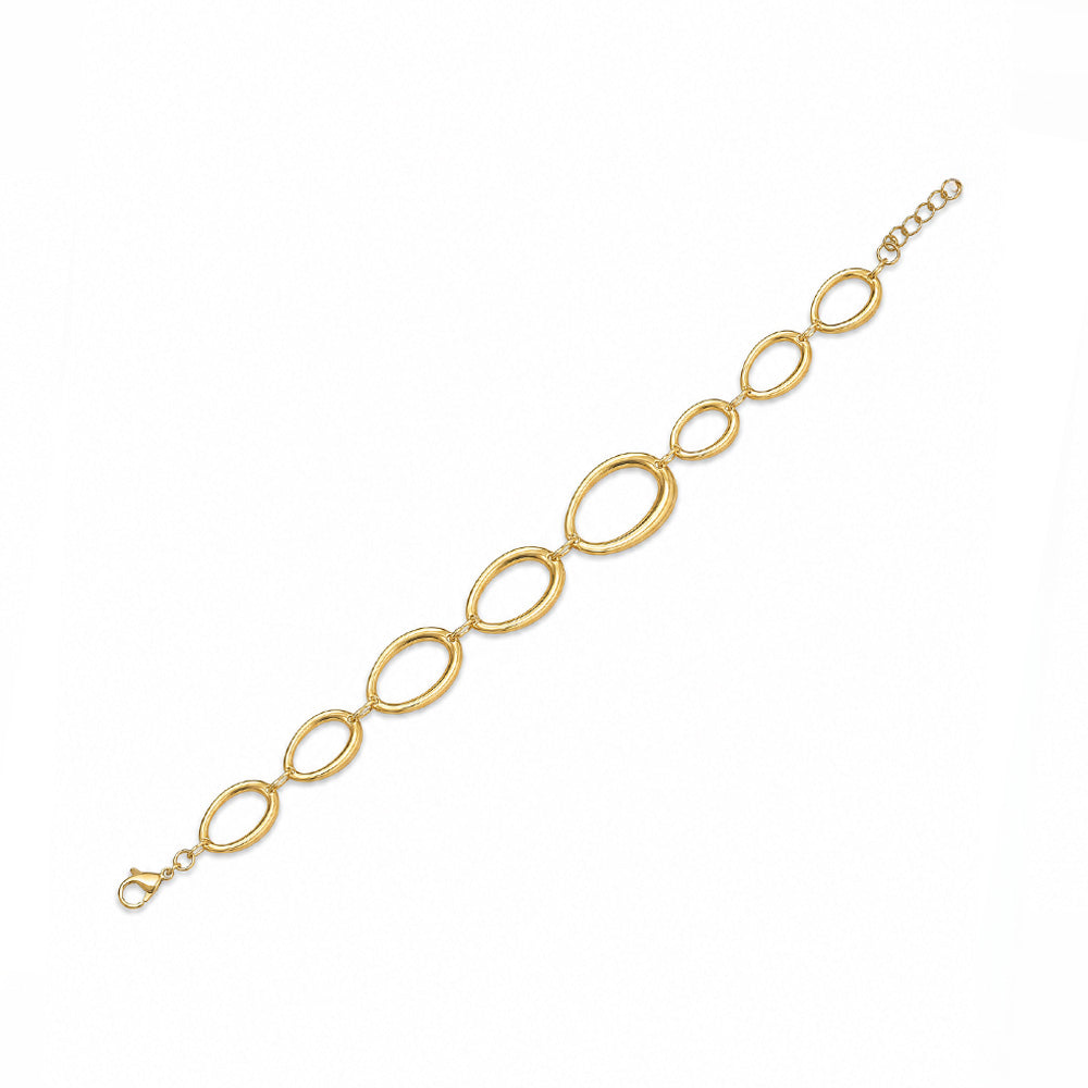 BRACCIALE CON COMPONENTI OVALI CRESCENTI VERSO IL CENTRO