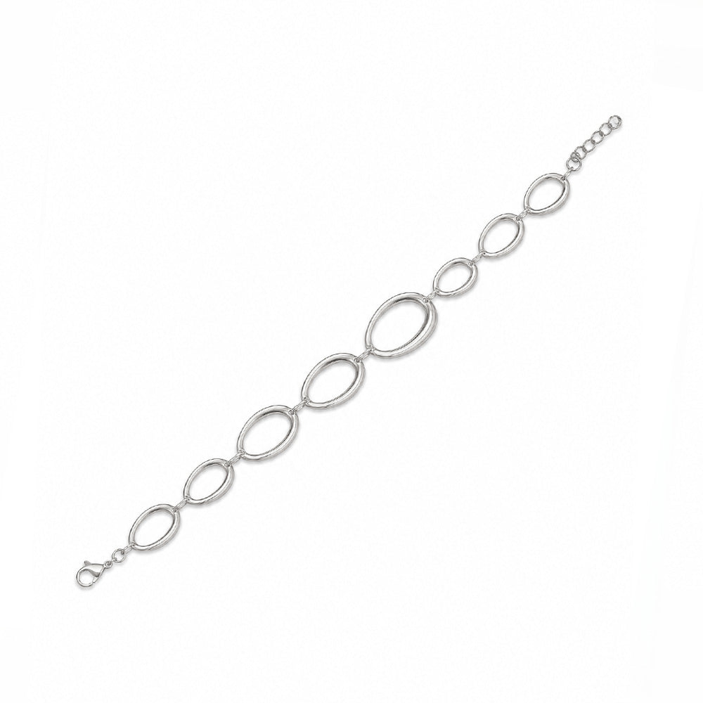 BRACCIALE CON COMPONENTI OVALI CRESCENTI VERSO IL CENTRO