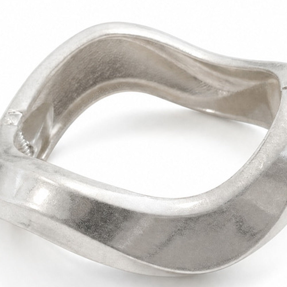 BRACCIALE RIGIDO ONDULATO SATINATO