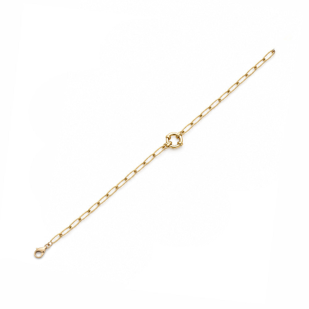 BRACCIALE A CATENA CON MOSCHETTONE ROTONDO