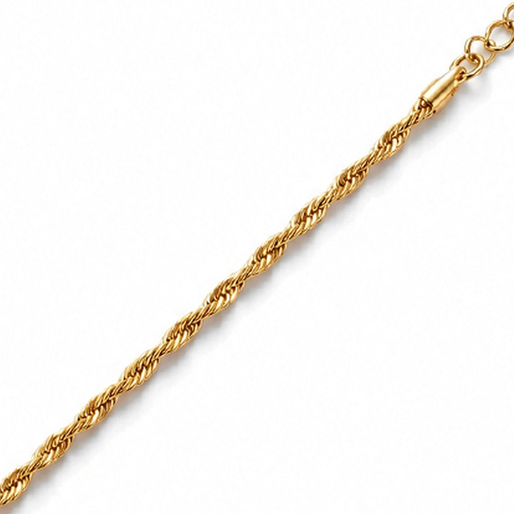 BRACCIALE CATENA SNAKE A MAGLIA RITORTA FINE CON REGOLAZIONE