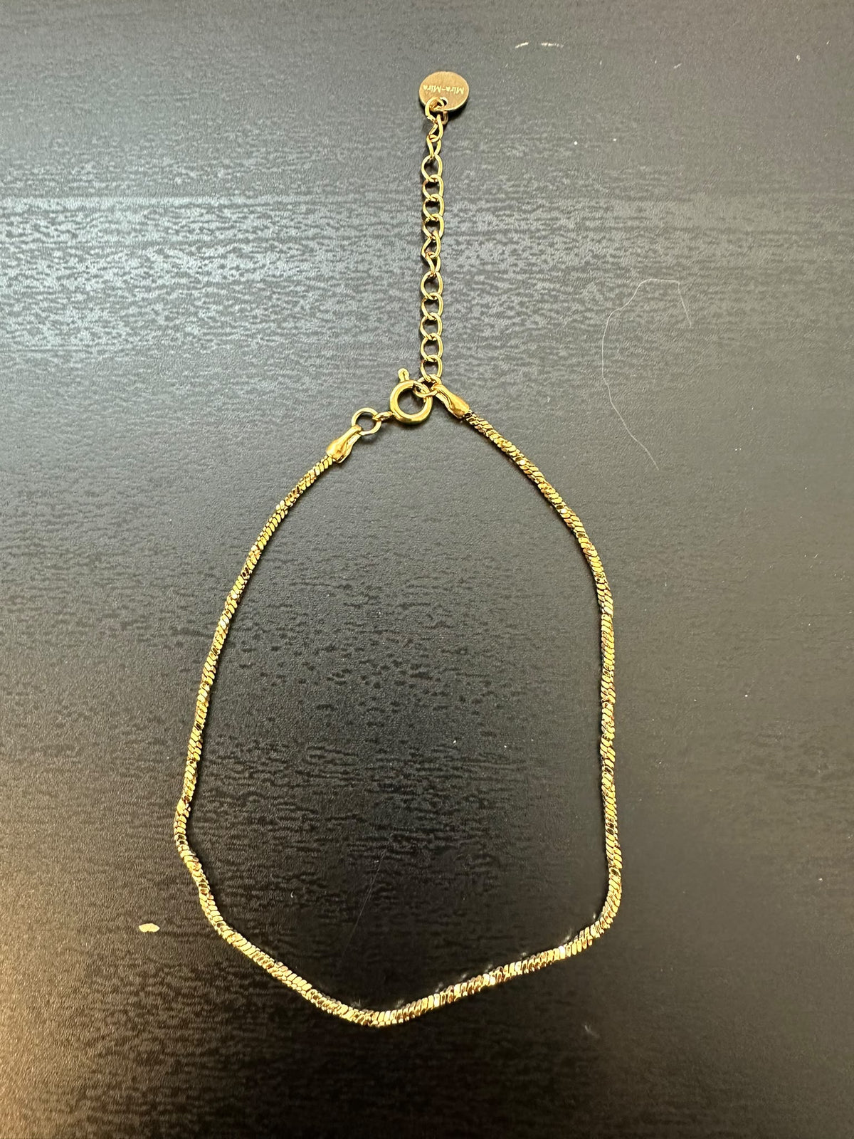 BRACCIALE CATENA SNAKE A MAGLIA RITORTA FINE CON REGOLAZIONE