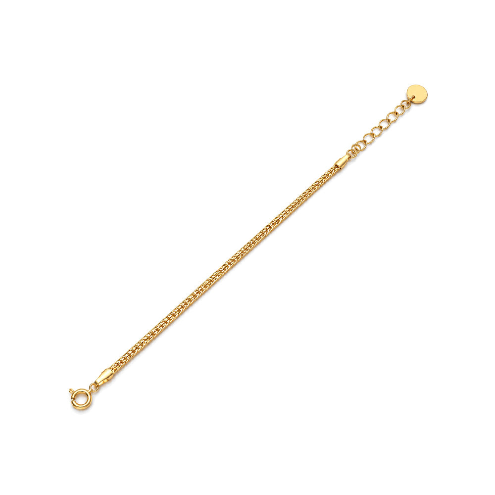 BRACCIALE CATENA SNAKE A MAGLIA PIATTA CON REGOLAZIONE