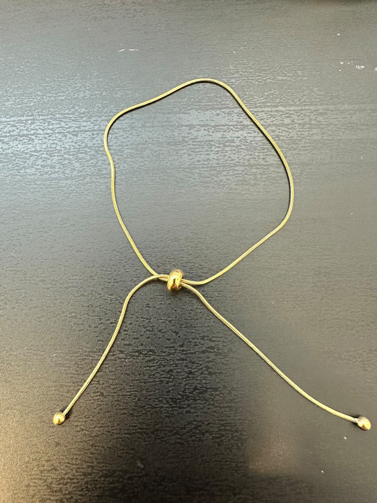 BRACCIALE MAGLIA SNAKE SEZIONE CIRCOLARE REGOLABILE E DUE SFERE TERMINALI