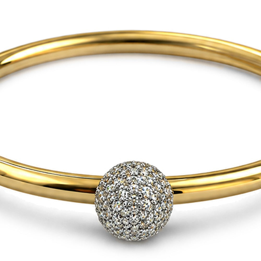BRACCIALE RIGIDO CON ELEMENTO A SFERA CON STRASS