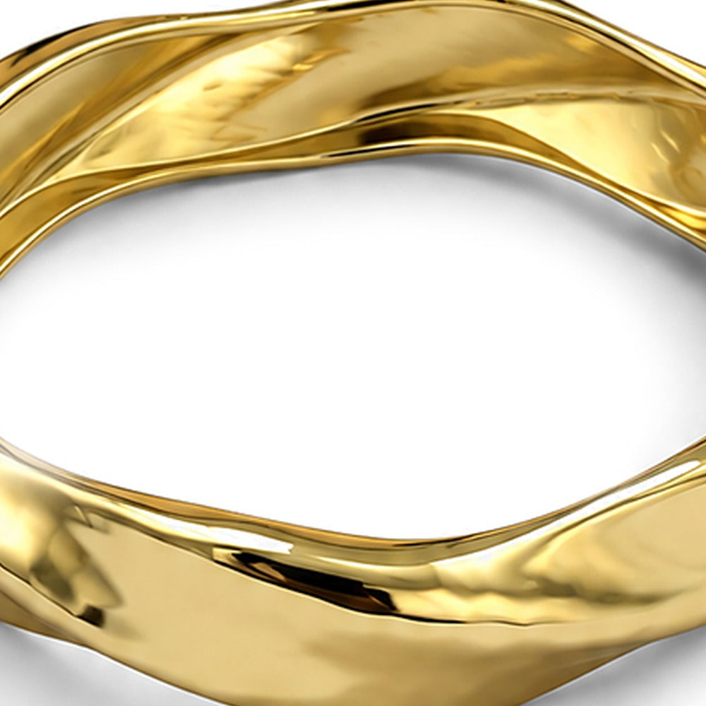 BRACCIALE RIGIDO CON TRAMA MARTELLATA E ANDAMENTO ONDULATO