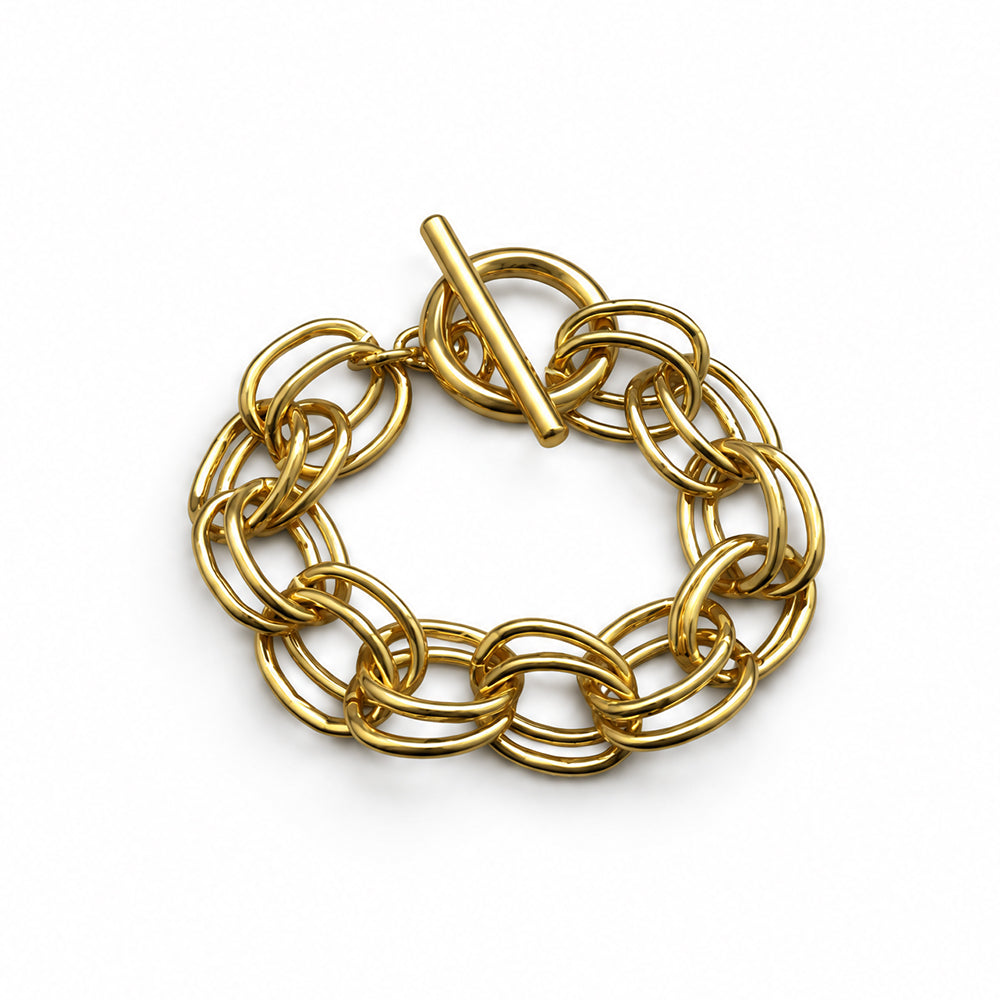 BRACCIALE A CATENA CON CHIUSURA A T
