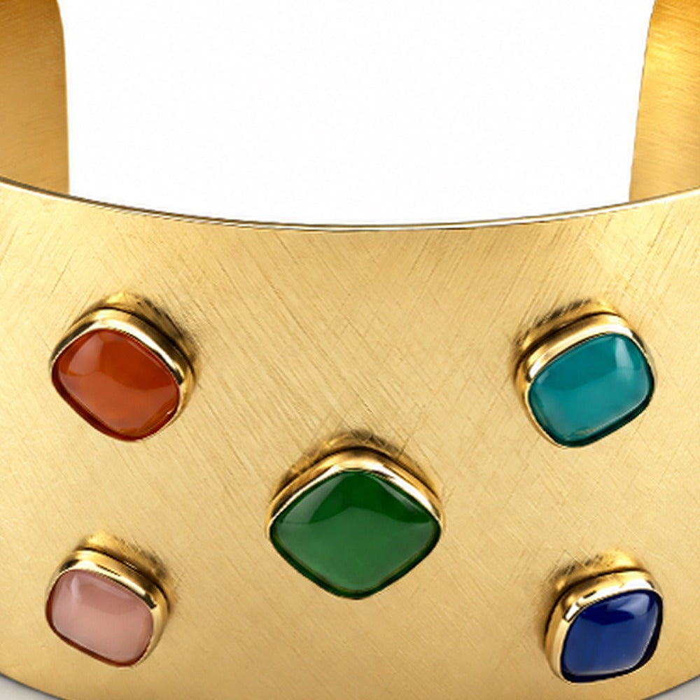 BRACCIALE SEMIRIGIDO EFFETTO SPAZZOLATO CON DECORAZIONI VARIFORME