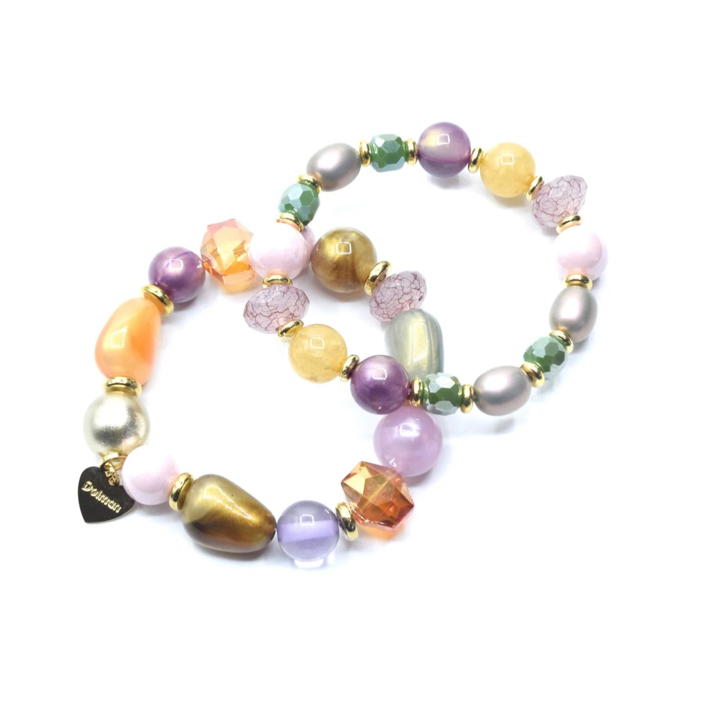 BRACCIALE ELASTICO CON PIETRE DI DIVERSO COLORE