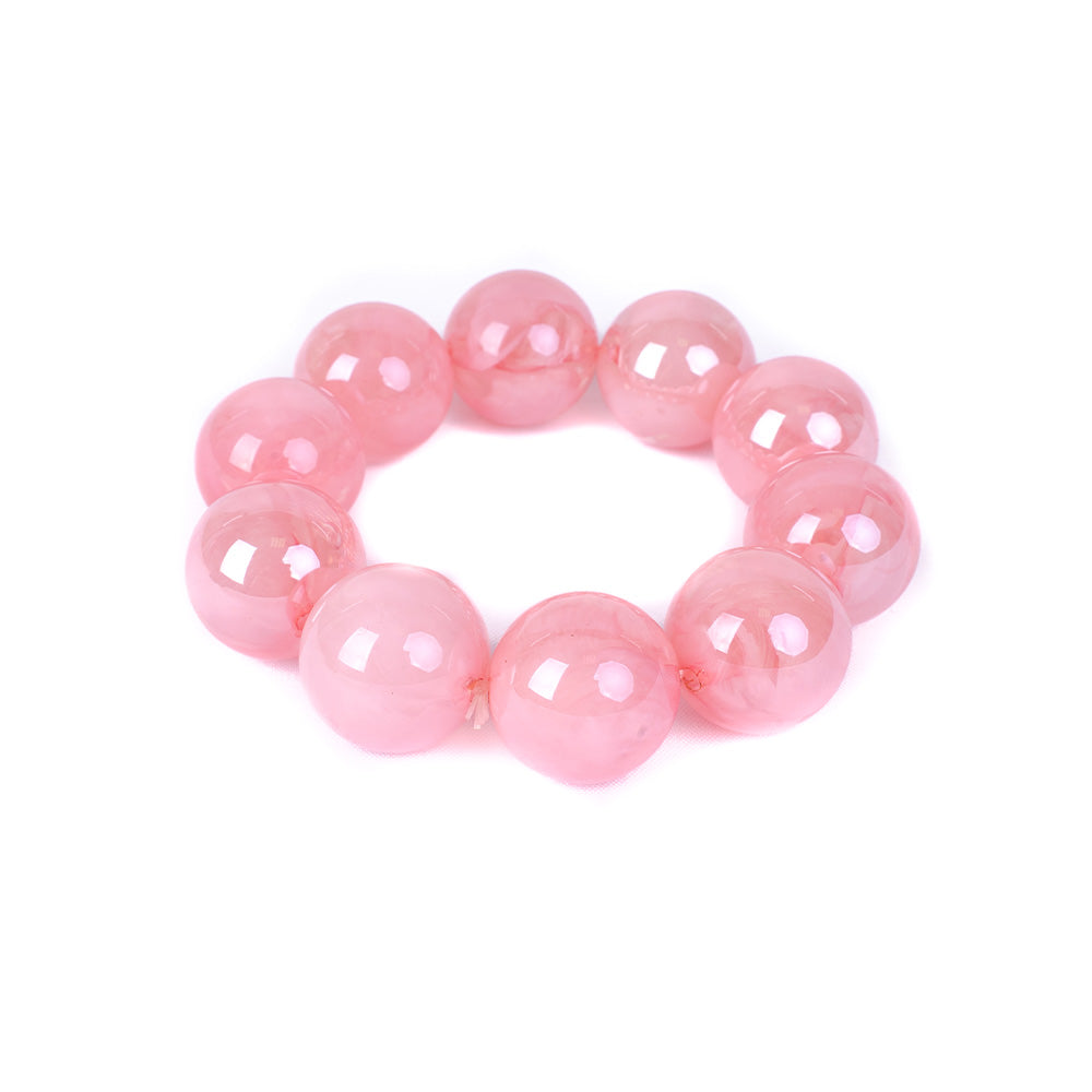 BRACCIALE ELASTICO CON 10 SFERE LUCIDE