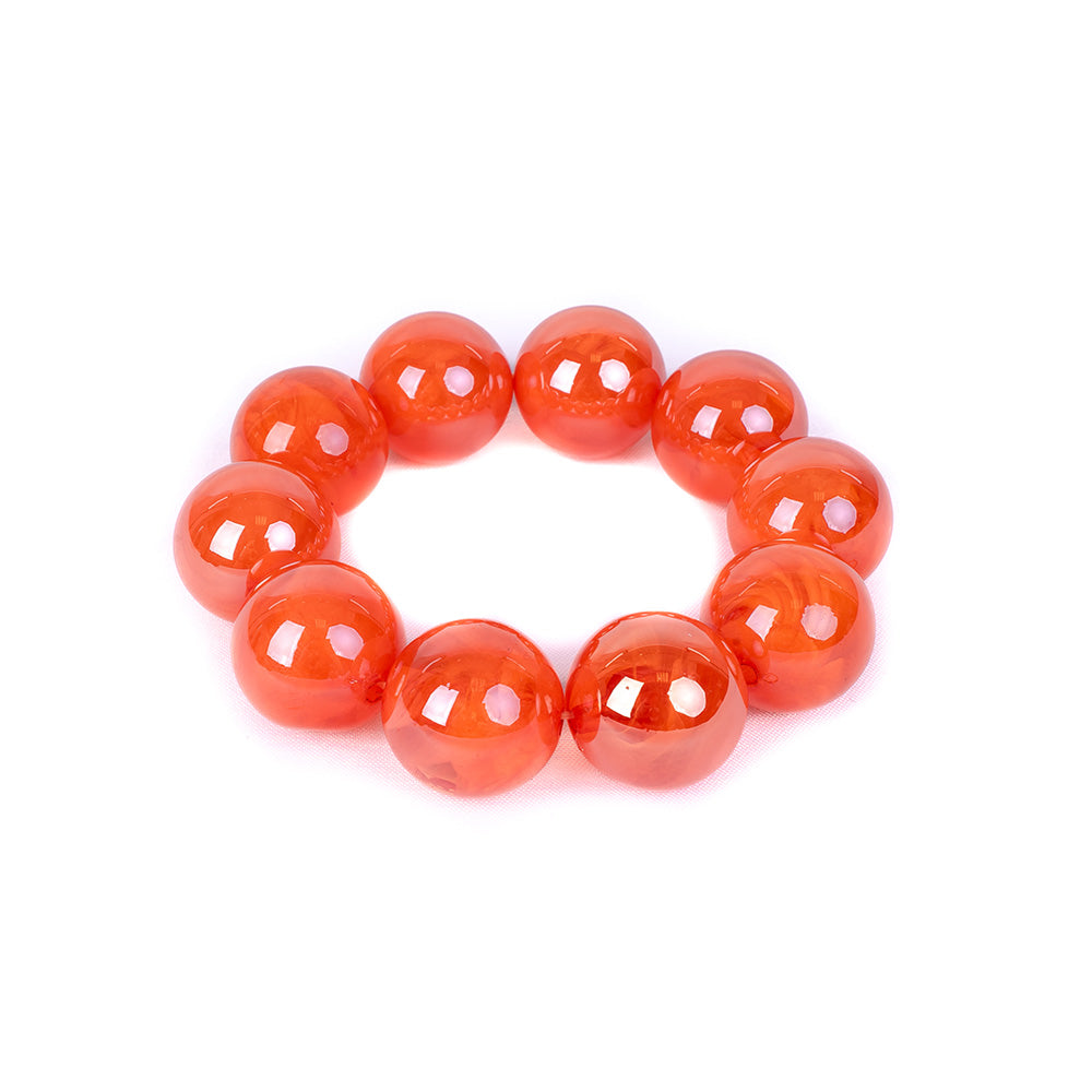 BRACCIALE ELASTICO CON 10 SFERE LUCIDE