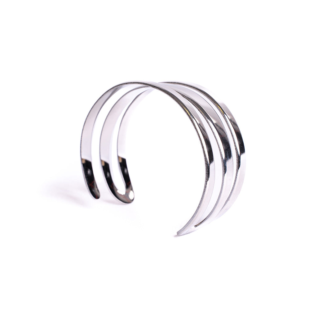 BRACCIALE RIGIDO CON TRE FILE LUCIDE