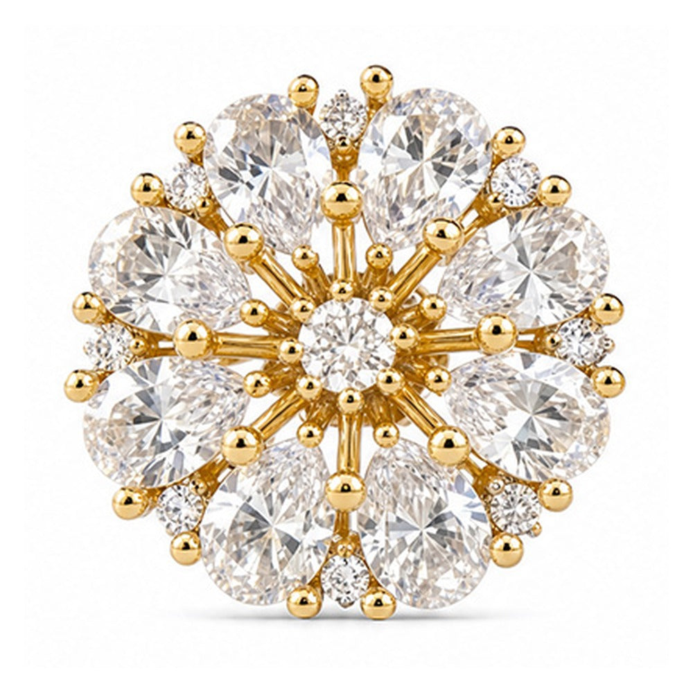 COPRI BOTTONI ROTONDI CON STRASS DALLA FORMA A FIORE