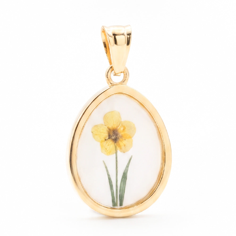 CHARM CON FIORE GIALLO DISEGNATO