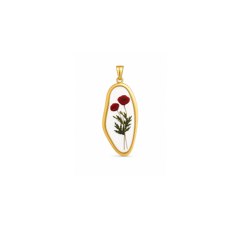 CHARM ASIMMETRICO CON FIORI DISEGNATI