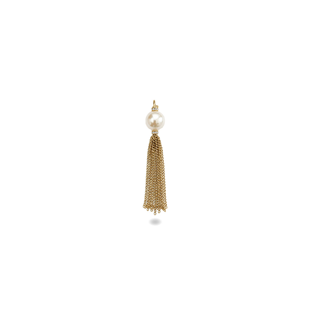 CHARM CON SFERA E CATENE PENDENTI