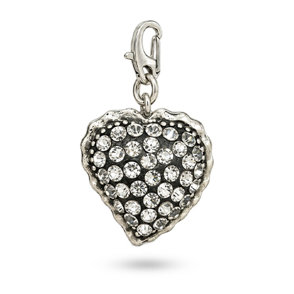 CHARM A CUORE RICOPERTO DA STRASS