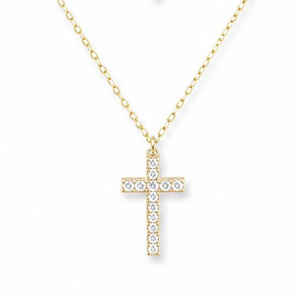 COLLANA A GIROCOLLO CON DOPPIO PENDENTE A CROCE