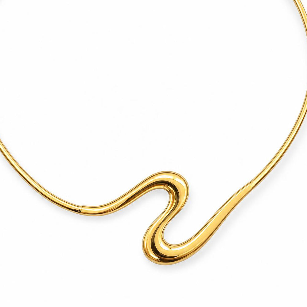 COLLANA A GIROCOLLO RIGIDA CON ONDA