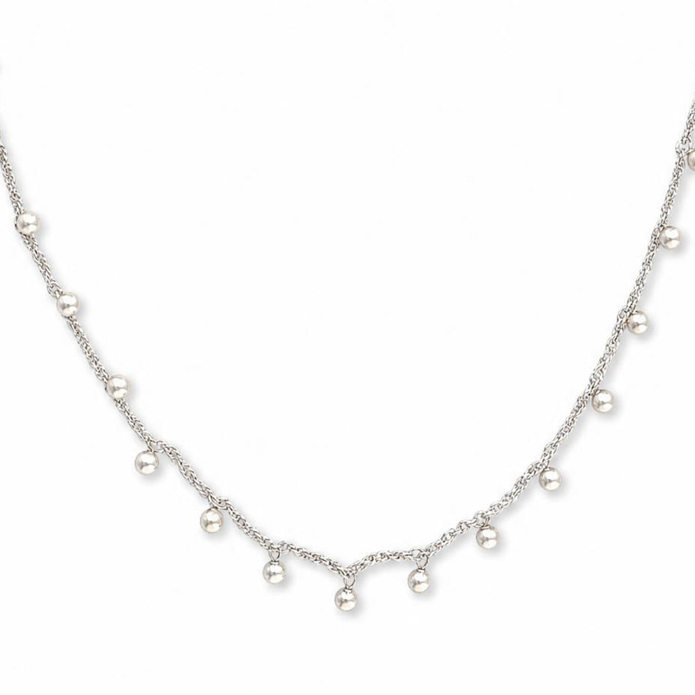 COLLANA LUNGA CON PERLINE E CORDA BRILLANTE