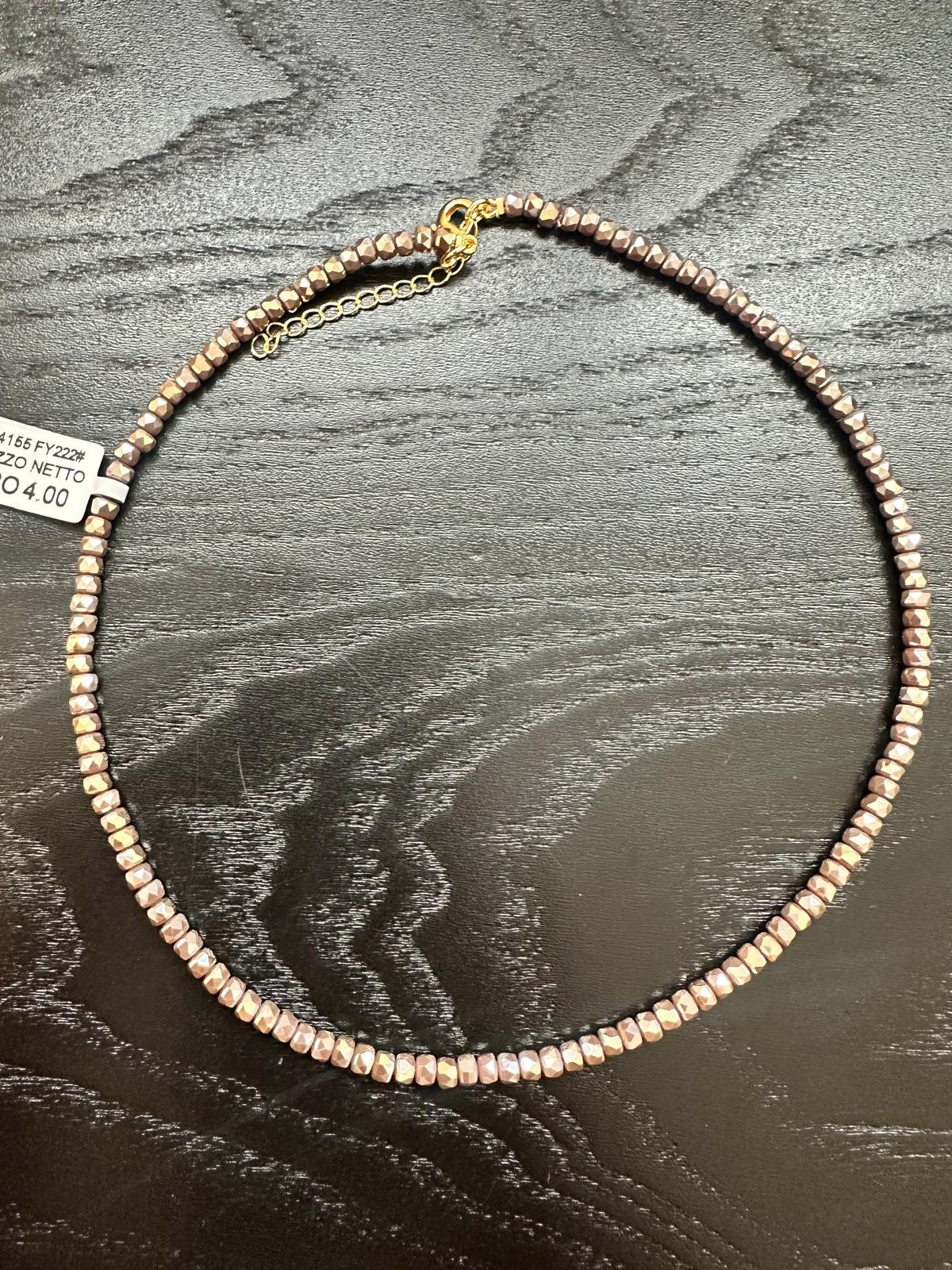 COLLANA GIROCOLLO CON CRISTALLI COLORATI