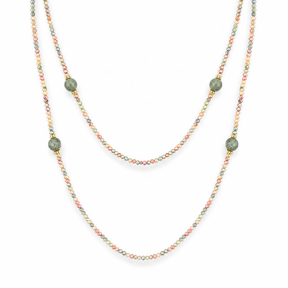 COLLANA LUNGA IN ZIRCONI COLORATI