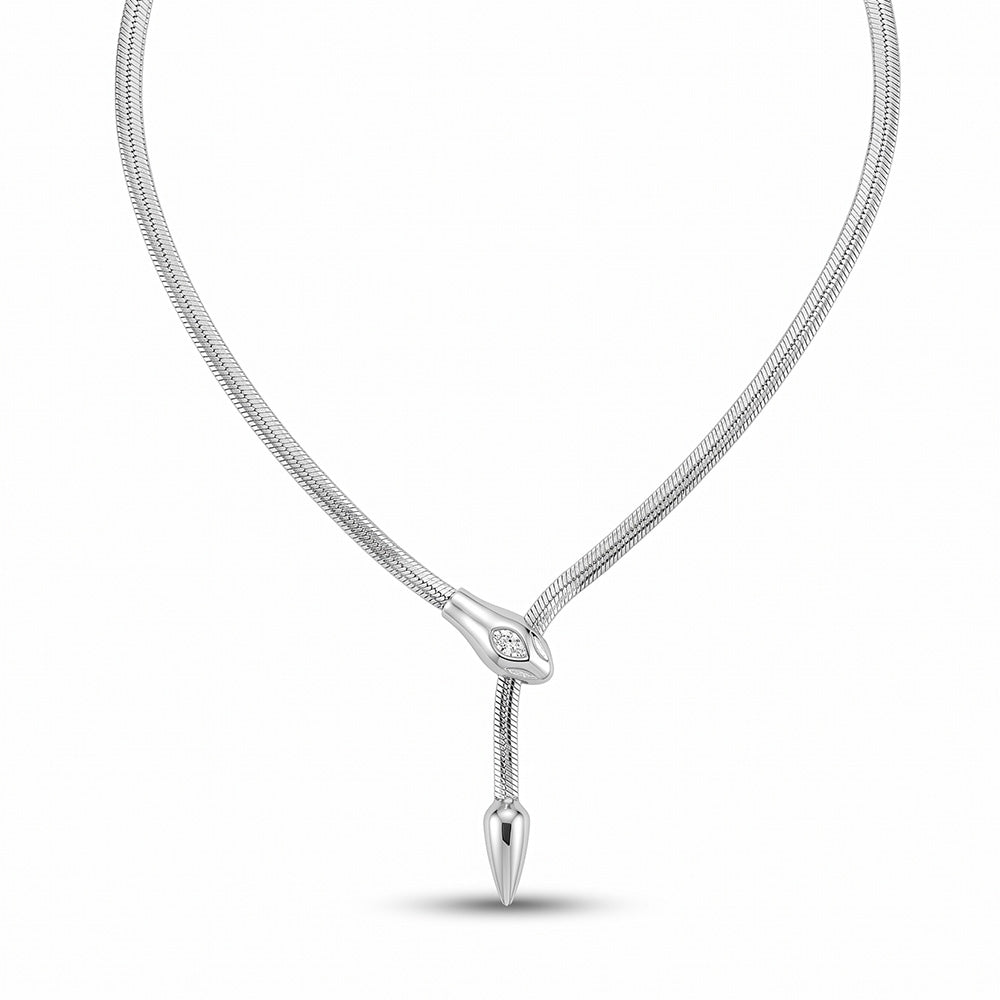 COLLANA A GIROCOLLO SNAKE CON TESTA E CODA SCORREVOLI