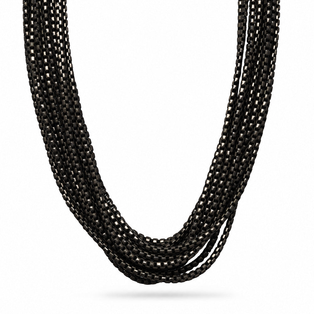 COLLANA GIROCOLLO MULTIFILO A CATENA