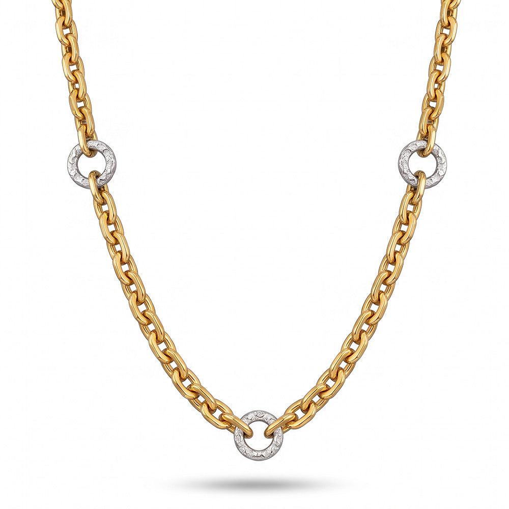 COLLANA MORBIDA GIROCOLLO CON TRE ANELLI