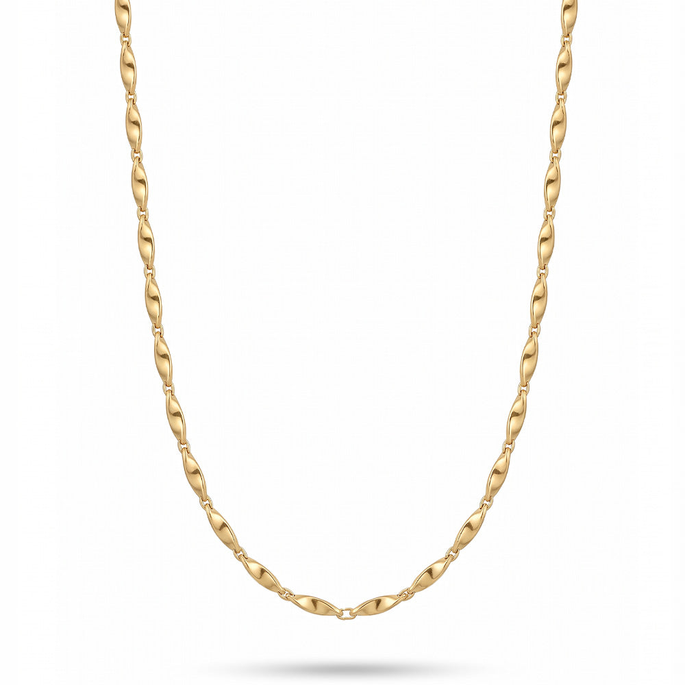 COLLANA GIROCOLLO BASE CON ELEMENTI PIATTI