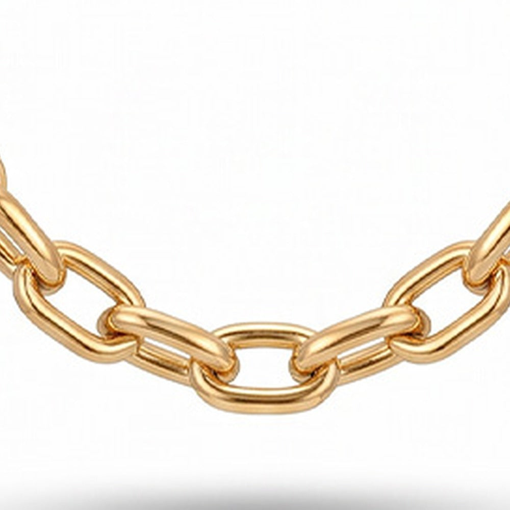 COLLANA A FILO SINGOLO DI CATENA CON MAGLIA ALLUNGATA